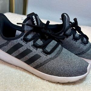 adidas Gray and Black Knit Running Shoes